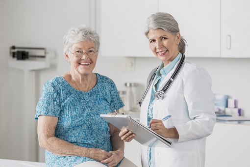 Patient with doctor